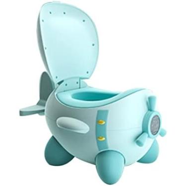 Imagem de Avião Pequeno Banheiro Penico Mictório Xixi Balde Penico Em Formato De Avião,Azul,39 * 30 * 28cm,YUYANAIAI