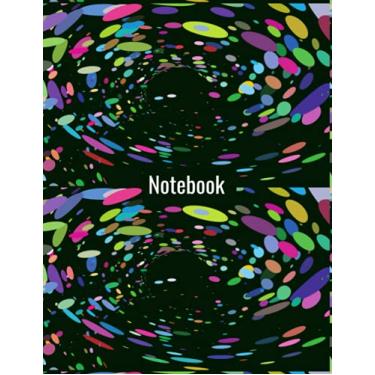 Imagem de Notebook: Cute Green Multicolor Elliptical Composition/Assignment Notebook – College Ruled 120 Pages – Large 8.5” x 11” Paperback