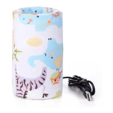Imagem de Aquecedor Mamadeira Leite Bebe Passeio Usb Portátil (Animais Coloridos)
