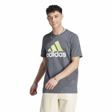 Imagem de Camiseta Adidas Essentials Single Jersey Big Logo Cor:Cinza;Tamanho:P