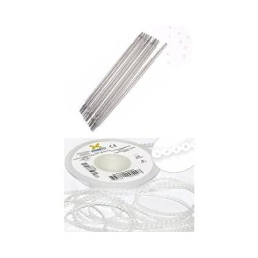 Imagem de Borrachinha Aparelho Ortodontico Cristal 500 Unidades (05 Palitinhos) + 05 Pares Trançadas Transparente