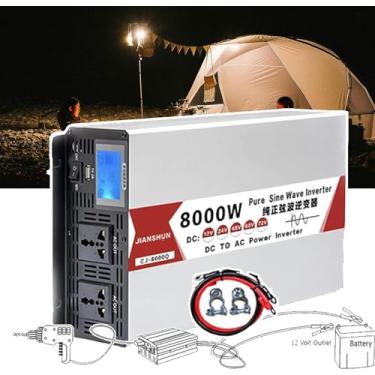 Imagem de Inversor De Energia De Onda Senoidal Pura, Com Display + Porta Usb + 2 * Universal, 12v/24v/48v/60v Dc Para 110v/220v Conversor Ac, ProteçãO MúLtipla, Carro/CaminhãO/Rv,4000W-12vto110V