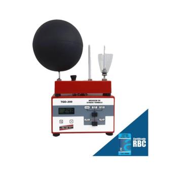 Imagem de Medidor Stress Térmico Nho 06 Termômetro Globo Nr15 Esfera Tgd-200 Maleta Tripé Instrutherm Certificado Calibração Rbc
