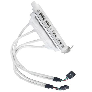 Imagem de Placa mãe 4 portas USB 2.0 Hubs expansão painel traseiro conector adaptador de cabo conector USB