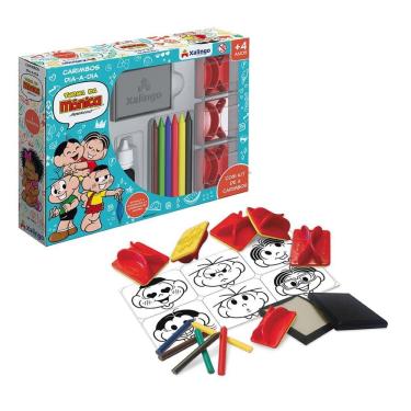 Imagem de Carimbo Desenho Turma Da Monica Com Giz De Cera Colorir