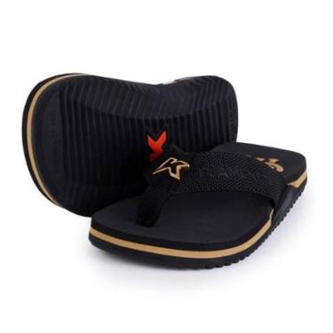 Imagem de Chinelo Kenner NK6 Pro Gold Flamengo Kids - Preto e Dourado - 33/34-Masculino