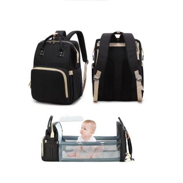 Imagem de Mochila Maternidade Berço Portatil Preta Baby World