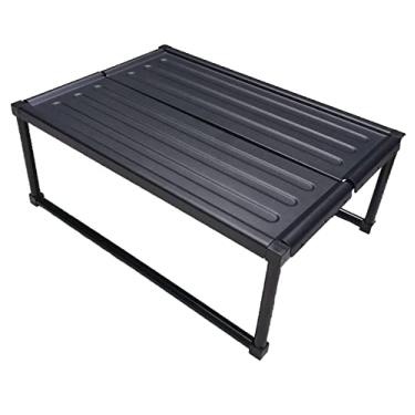 Imagem de Mesa de campo e praia dobrável Red Suricata - Mesa lateral de picnic feita com metal leve portátil e dobrável para ar livre, campo, hiking & trekking (preto, pequeno)