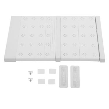 Imagem de Prateleira extensível, prateleira de encaixe de comprimento ajustável, suporte organizador de armário expansível para economizar espaço, sem instalação de unhas, prateleira divisória retrátil para
