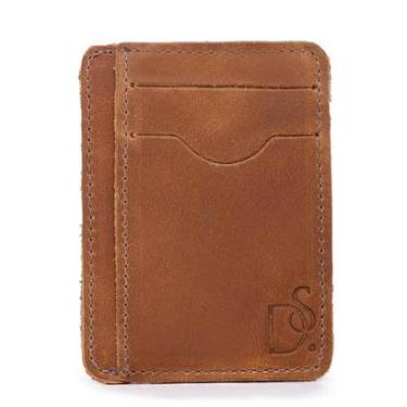 Imagem de Carteira Masculina Couro Pequena Slim Compacta Porta Cartao Documento CNH Dinheiro Basica-Masculino