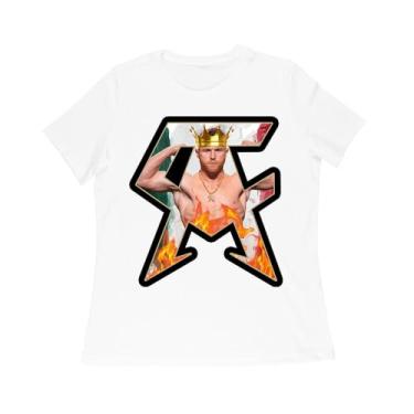 Imagem de Camiseta Canelo Alvarez Crowned Champion - Design monograma CA, Branco, XGG