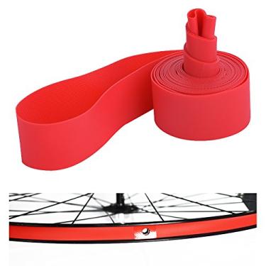 Imagem de Vbestlife Forro de pneu para mountain bike, 4 peças, tubo interno de bicicleta, proteção de pneus, fita de aro de bicicleta (50,8 cm) forro de borracha para aro de bicicleta