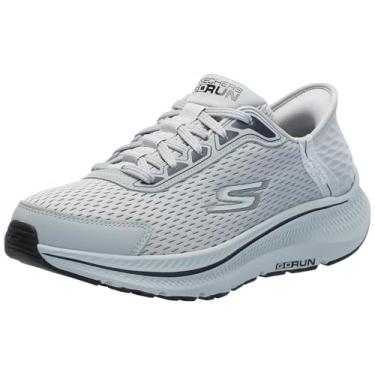 Imagem de Skechers Tênis masculino Hands Free Slip-ins Go Run Consistent 2.0 Empower, Cinza claro, 8 Wide