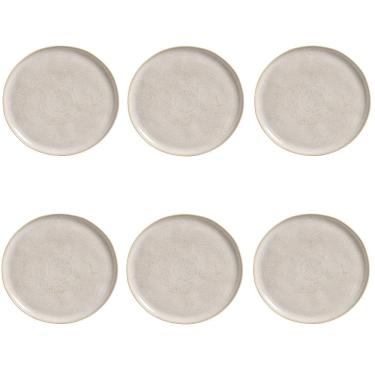 Imagem de Conjunto de Pratos Rasos 06 Peças Bio Latte Porto Brasil