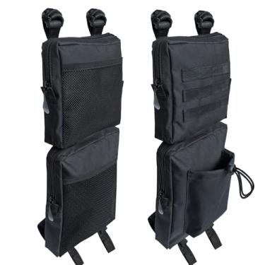 Imagem de Vanlison Pacote com 2 bolsas de para-choque para quadriciclo, bolsa removível para quadriciclo, bolsa de motocicleta resistente à água, compatível com Sportsman Scrambler TRX FourTrax Outlander