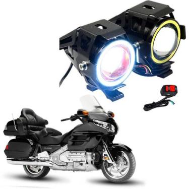 Imagem de Kit Led Farol Milha Moto Honda GL 1800 1993 a 2012 Angel Eye U7 - U7Le