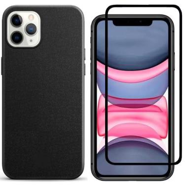 Imagem de Capa Capinha Case Preta + Película Vidro 3D Compativel Com iPhone 11 1