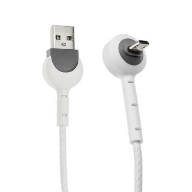 Imagem de Cabo Carregador Micro Usb V8 Android 90 Graus 1 Metro - Comp