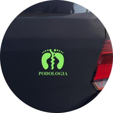 Imagem de Adesivo de Carro Profissão Podologia - Cor Dourado - Melhor Adesivo, V