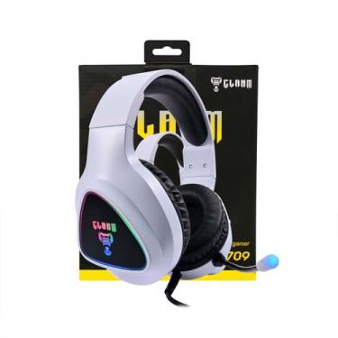 Imagem de Headset com fio mount cl-hm709 branco/led 2,0m clanm