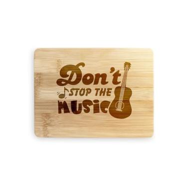 Imagem de Tábua de cortar guitarra, presentes de guitarra, presentes para guitarra, tábua de corte de bambu, ideia de presente de inauguração de casa, aniversário, ideia de presente de Natal (pequeno (20 x 15