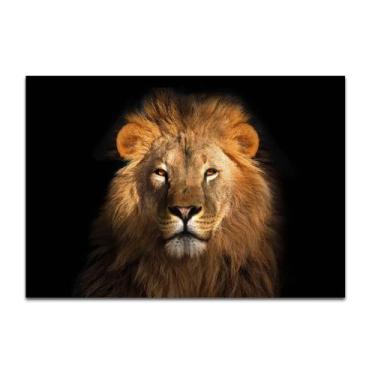 Imagem de Quadro Decorativo para Sala Quarto leão Juba King Lindo 130x90 - Ruart