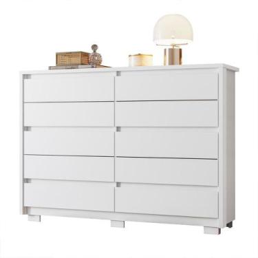 Imagem de Cômoda Duetto 10 Gavetas - Móveis Albatroz, Branco