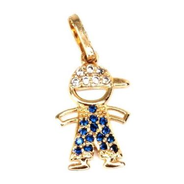 Imagem de Pingente de ouro 18k Filho com Pedras - Elegancy Joias