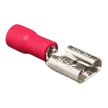 Imagem de kit 100 Terminal Fêmea Pré-isolado 0.5 A 1.5mm Vermelho - PENZEL
