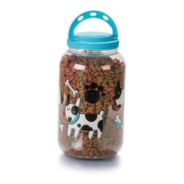Imagem de kit 2 Pote Porta Ração Comedouro Cachorro Gato 3,6l Alça - BANDEIRANTE