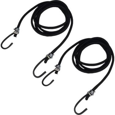 Imagem de Kit 2 Extensor Corda Elástico 2,0M Gancho de Ferro Amarrar Carga Bagag