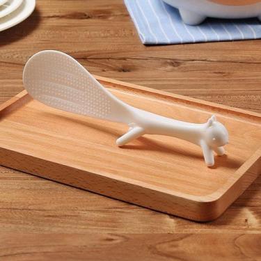 Imagem de Colher Esquilo  Para Arroz Mexer Servir  Com Apoio 21cm - Pra vc , BRA