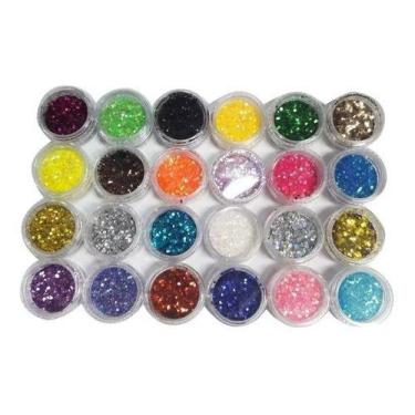Imagem de Glitter Flocado Para Decoração De Unhas Encapsuladas 24 Uni - oem, Sor