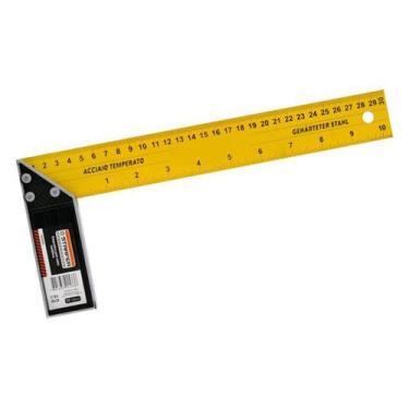 Imagem de Esquadro Metálico Cabo e Régua Aço Starfer 12" 300mm Medição