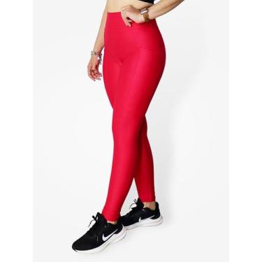Imagem de Legging Fitness Canelada Feminina Brilho Esportiva - Usa Club, Rosa, P