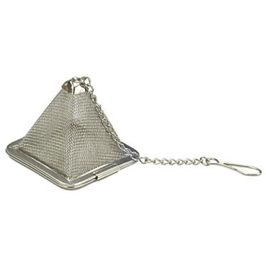 Imagem de RSVP International Coador de chá de folha solta de malha da coleção de resistência/bola de infusor, aço inoxidável 18/8 e pode ser lavado na lava-louças, pirâmide, 4,75 m²/4,5 polegadas de altura