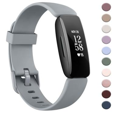 Imagem de AK Pulseira compatível com Fitbit Inspire 2 para mulheres e homens, pulseiras esportivas de substituição ajustáveis para Fitbit Inspire 2 / Ace 3 (cinza)
