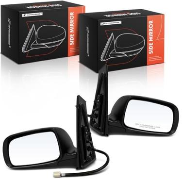 Imagem de A-Premium Par (2) espelhos retrovisores elétricos do lado do motorista e do passageiro - compatível com Toyota Prius 2004-2009 - Retrovisor retrovisor externo preto dobrável manual aquecido -