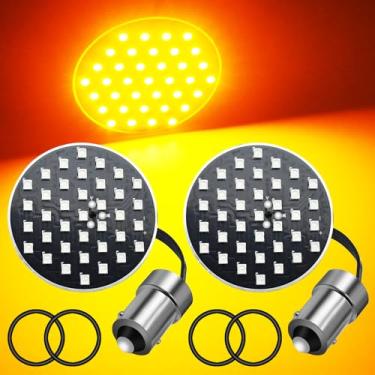 Imagem de HAISECA 1156 Lâmpadas de seta traseiras âmbar, luz de freio Bullet de 5 cm para Motorcylce.