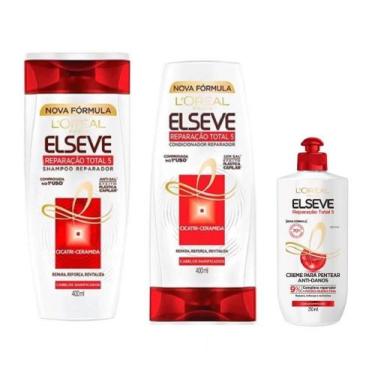 Imagem de Elseve para pentear reparação total 5 shampoo e condicionador 400mL re