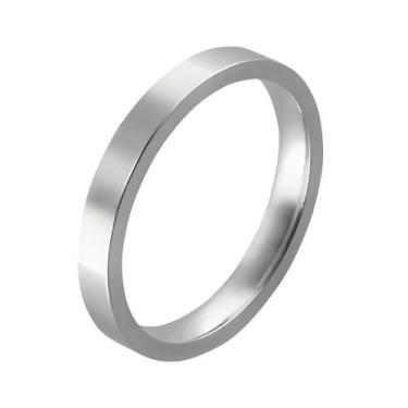 Imagem de Aliança Prata 950 Reta Anatômica 3mm Alta Polida - Erah Joias, 15
