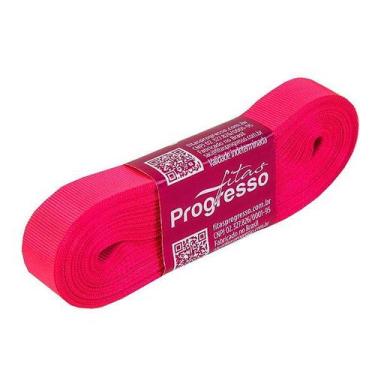 Imagem de Fita Gorgurão Progresso 15mm nº3 - 10m Cor 279 Rosa Cítrico - 01 unida