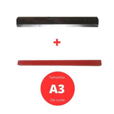 Imagem de Lâmina E Base Guilhotina Semi Industrial 400 Folha 43cm Boca - OkaySho