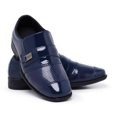 Imagem de Sapato social Oxford infantil Casual Masculino em Verniz material sint