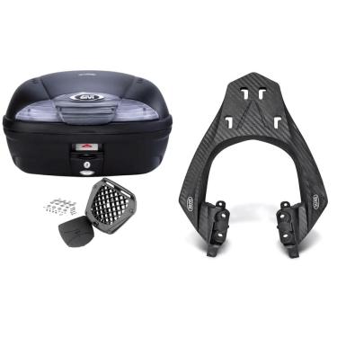 Imagem de BAU 45L MONOLOCK SIMPLY FUME E450NT GIVI + BAGAGEIRO SCAM FIBER FORCE Fz15 2023 2024 2025