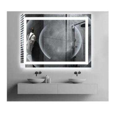 Imagem de Espelho jateado iluminado com led frio 60x90cm - Woodglass