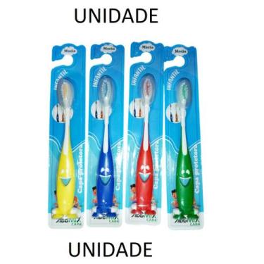 Imagem de ESCOVA DE DENTE INFANTIL MACIA COM CAPA UNIDADE cores variadas - ABBMI