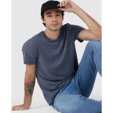 Imagem de Camiseta Tradicional Listras Masculina Malwee Ref. 106645, Azul escuro