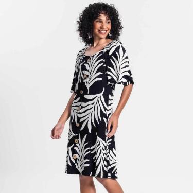 Imagem de Vestido Feminino Curto Floral Viscose Rovitex-Feminino