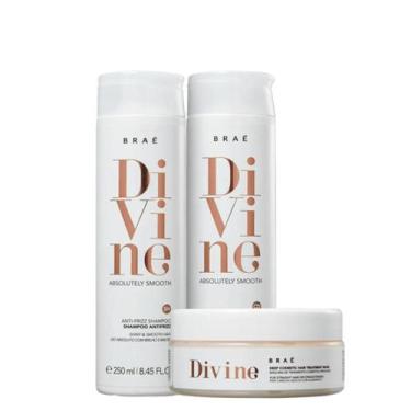 Imagem de Kit Shampoo, Condicionador e Mascara Anti-Frizz BRAÉ Divine